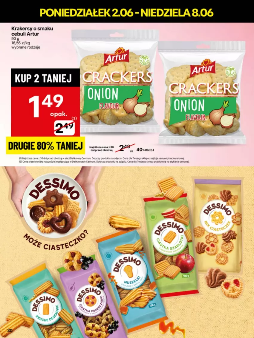 Gazetka promocyjna Delikatesy Centrum - Franczyza DC23 Poniedziałek - ważna 02.06 do 08.06.2025 - strona 30 - produkty: Artur, Krakersy, Rum