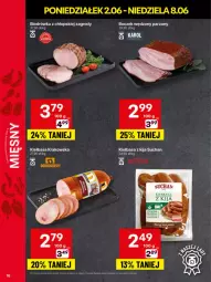 Gazetka promocyjna Delikatesy Centrum - Franczyza DC23 Poniedziałek - Gazetka - ważna od 08.06 do 08.06.2025 - strona 16 - produkty: Kiełbasa krakowska, Boczek, Kiełbasa