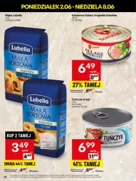 Gazetka promocyjna Delikatesy Centrum - Franczyza DC23 Poniedziałek - Gazetka - ważna od 08.06 do 08.06.2025 - strona 22 - produkty: Lubella, Sok, Ser, Gra, Sokołów, Bell, Mąka, Tuńczyk, Bella, Graal