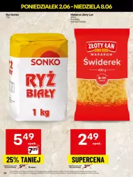Gazetka promocyjna Delikatesy Centrum - Franczyza DC23 Poniedziałek - Gazetka - ważna od 08.06 do 08.06.2025 - strona 24 - produkty: Makaron, Ryż, Sonko