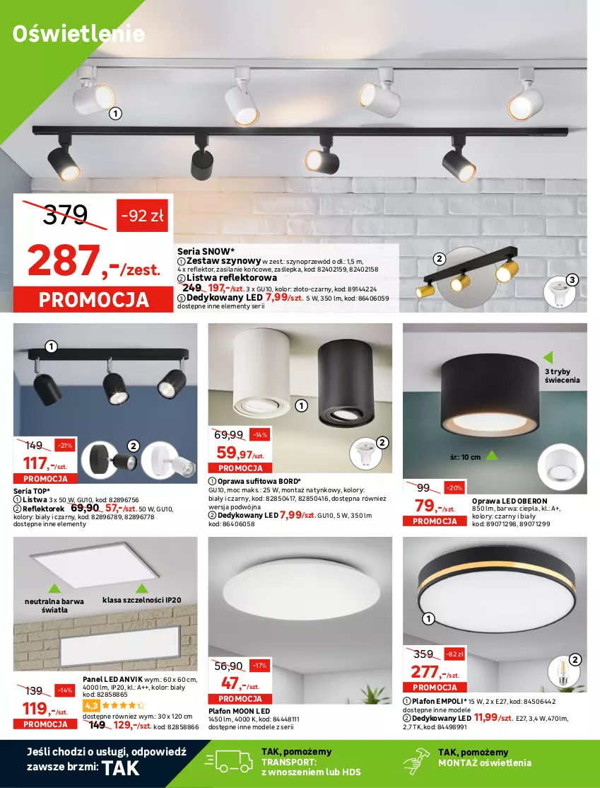 Gazetka promocyjna Leroy Merlin - Gazetka Leroy Merlin - ważna 18.01 do 07.02.2023 - strona 12 - produkty: Gala, Gra, Lampa, Lampa stołowa, Lampa sufitowa, Lampa wisząca, Listwa, Plafon, Por, Przewód, Reflektor, Ser, Silan, Sport, Top, Tran