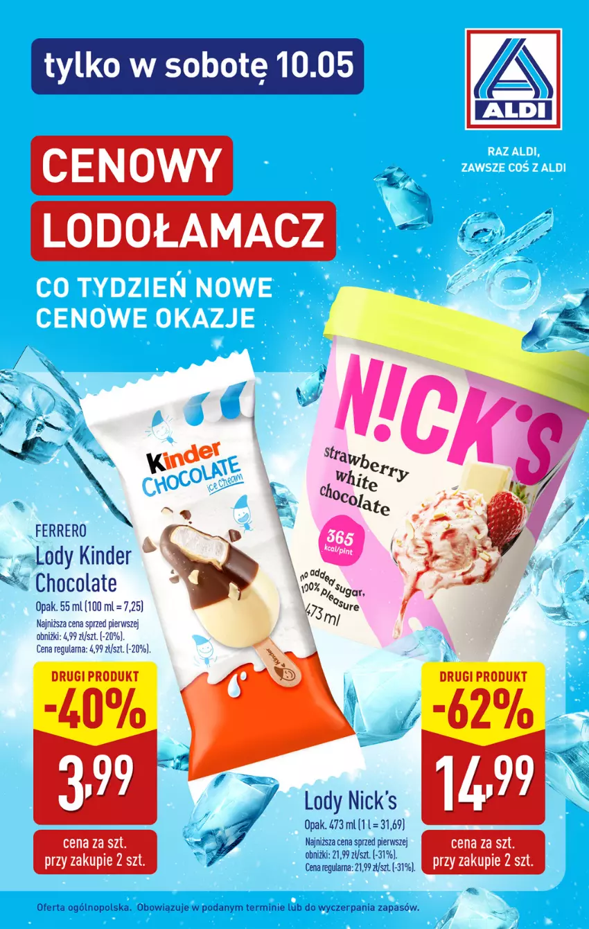 Gazetka promocyjna Aldi - Pełna oferta - ważna 05.05 do 09.05.2025 - strona 21 - produkty: Ferrero, Kinder, Lody