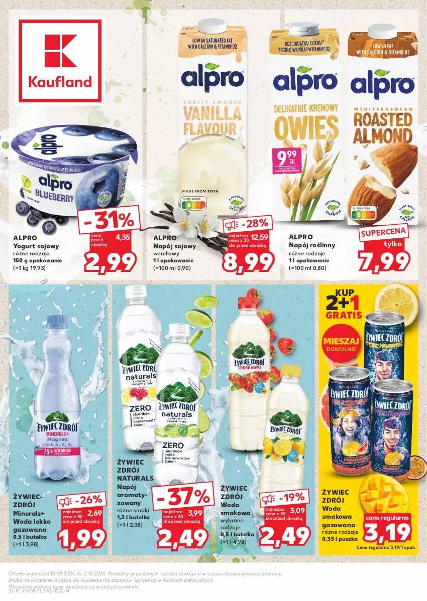 Gazetka promocyjna Kaufland - Kaufland - ważna 19.09 do 02.10.2024 - strona 2 - produkty: Alpro, Gra, Napój, Napój roślinny, Woda