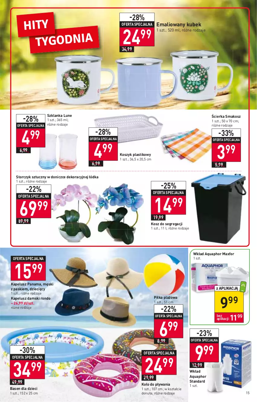 Gazetka promocyjna Stokrotka - Supermarket - ważna 07.07 do 13.07.2022 - strona 15 - produkty: Aquaphor, Donut, Dzieci, Kosz, Kubek, Storczyk, Szklanka