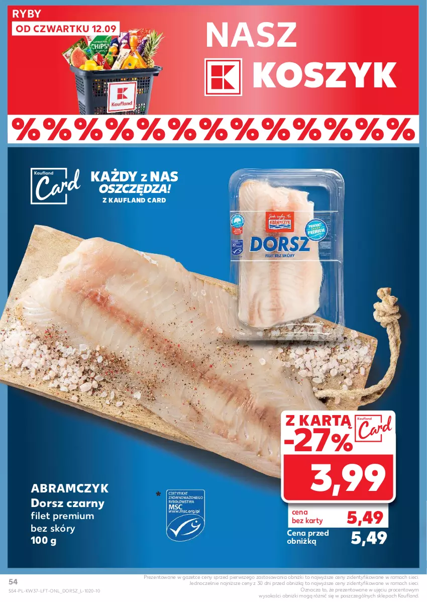 Gazetka promocyjna Kaufland - Gazetka tygodnia - ważna 12.09 do 18.09.2024 - strona 54 - produkty: Dorsz, Kosz, Rama, Sok