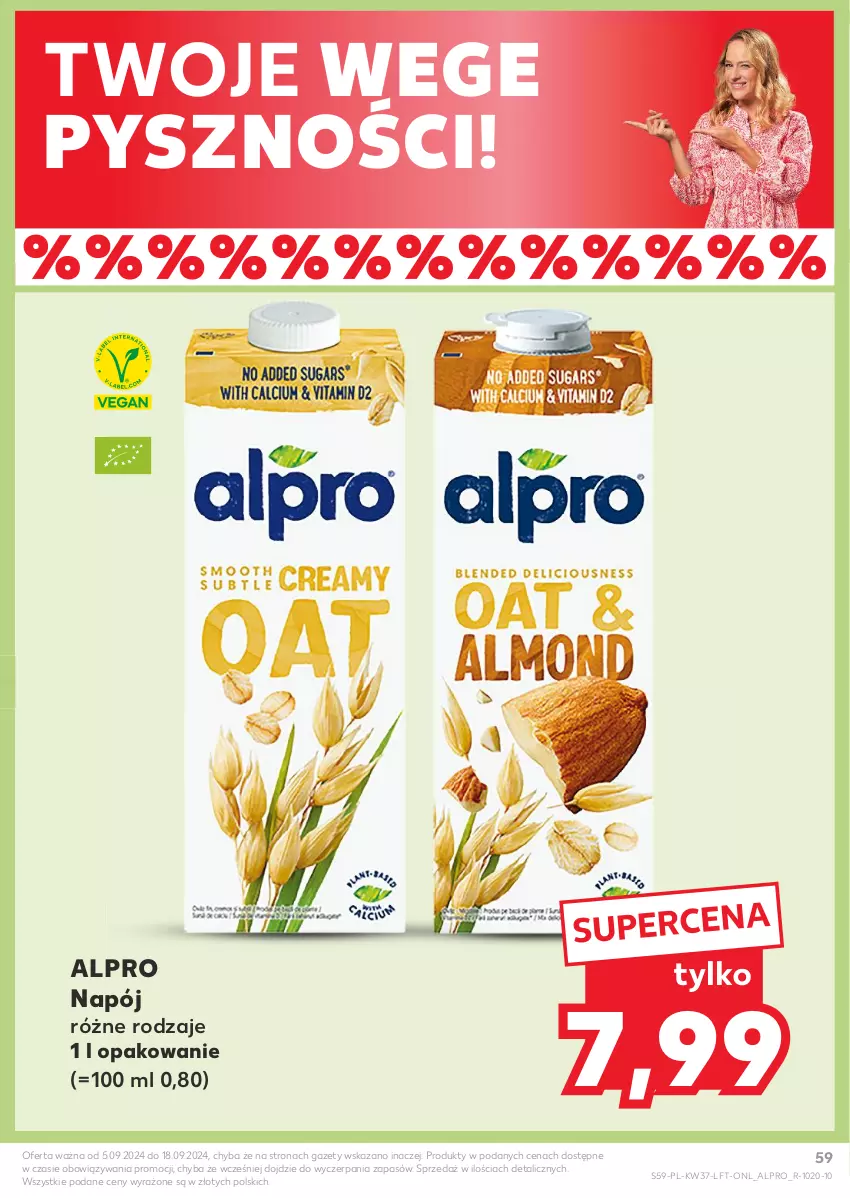 Gazetka promocyjna Kaufland - Gazetka tygodnia - ważna 12.09 do 18.09.2024 - strona 59 - produkty: Alpro, Napój