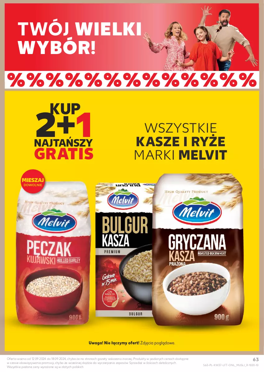 Gazetka promocyjna Kaufland - Gazetka tygodnia - ważna 12.09 do 18.09.2024 - strona 63 - produkty: Gra, Melvit, Mus, Ryż, Waga