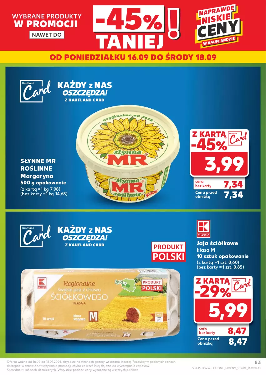 Gazetka promocyjna Kaufland - Gazetka tygodnia - ważna 12.09 do 18.09.2024 - strona 83 - produkty: Jaja, Margaryna, Słynne, Słynne MR Roślinne