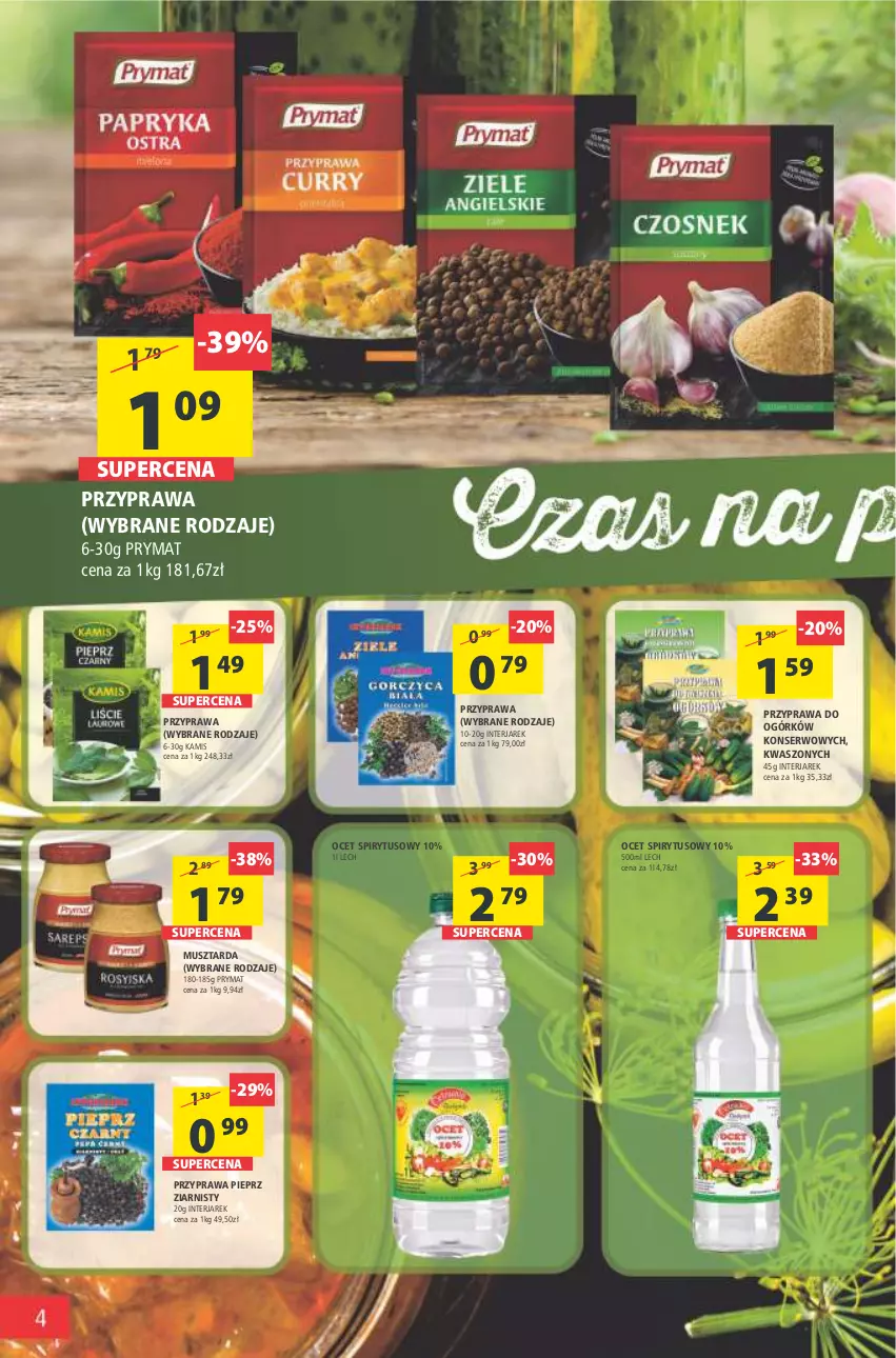 Gazetka promocyjna Arhelan - Gazetka - ważna 15.07 do 24.07.2022 - strona 4 - produkty: Kamis, Mus, Musztarda, Ocet, Pieprz, Prymat, Ser