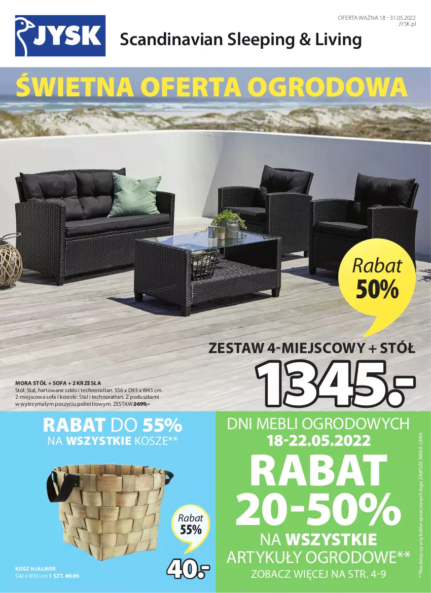 Gazetka promocyjna Jysk - Oferta tygodnia - ważna 18.05 do 31.05.2022 - strona 2 - produkty: Fa, Kosz, Krzesło, Poduszka, Sofa, Stół