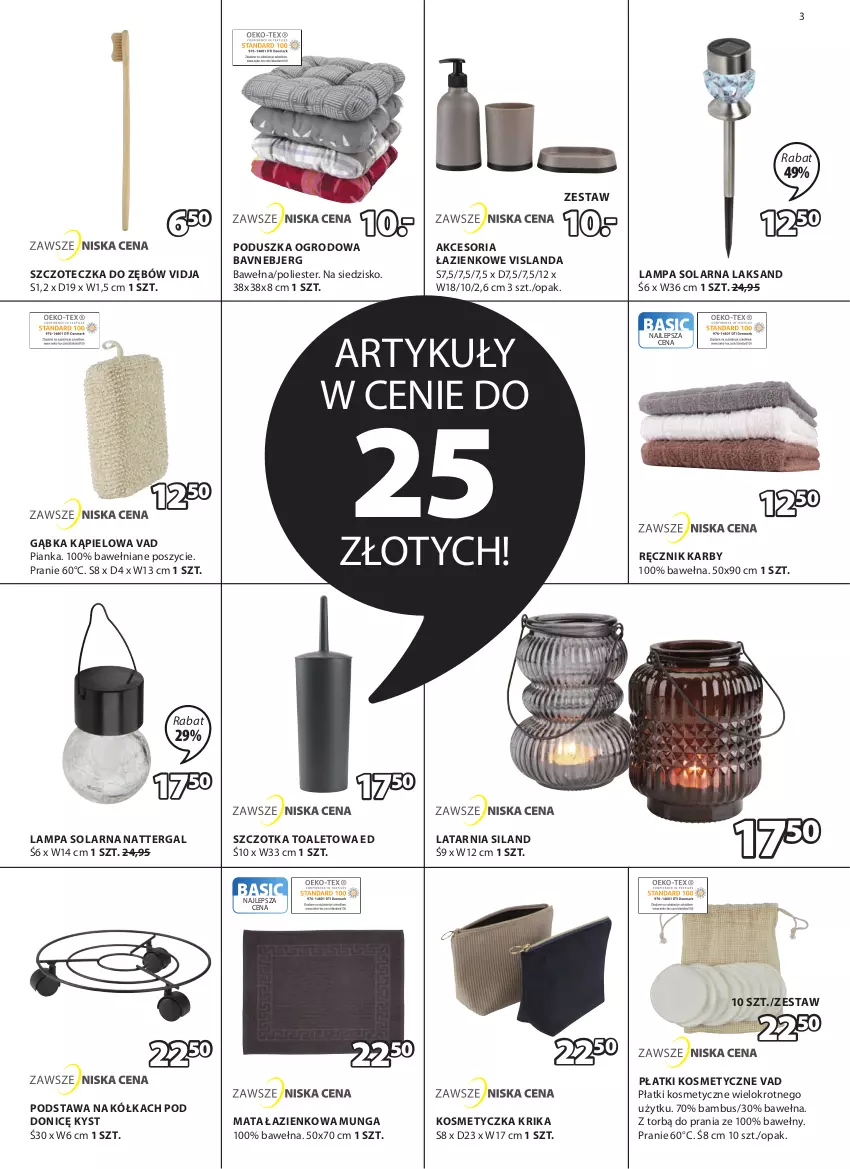 Gazetka promocyjna Jysk - Oferta tygodnia - ważna 18.05 do 31.05.2022 - strona 4 - produkty: Isla, Kosmetyczka, Lampa, Latarnia, Mata łazienkowa, Płatki kosmetyczne, Poduszka, Ręcznik, Siedzisko, Silan, Szczoteczka, Szczoteczka do zębów, Szczotka, Wełna