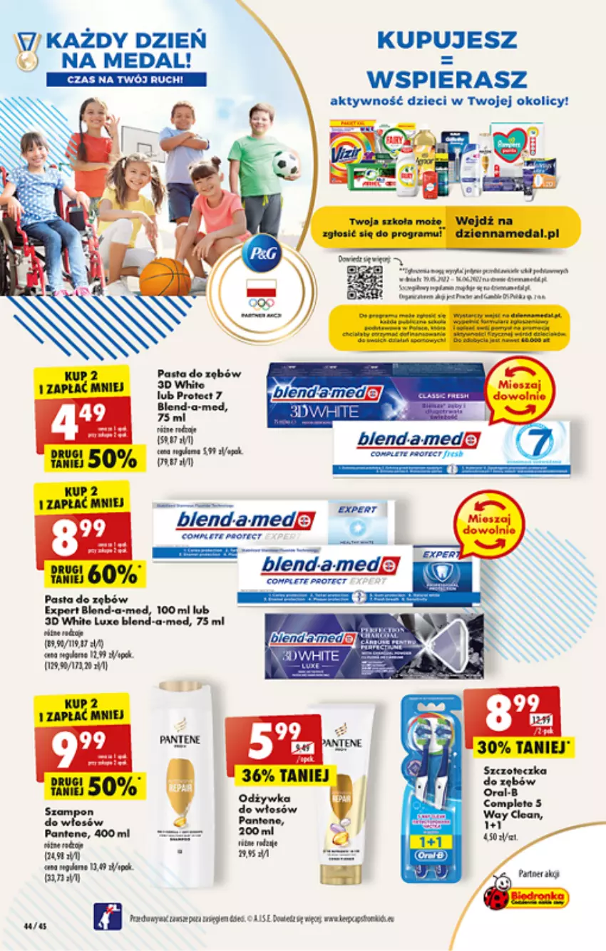 Gazetka promocyjna Biedronka - ważna 13.06 do 18.06.2022 - strona 44 - produkty: Blend-a-Med, Dzieci, Fa, Pantene, Sok