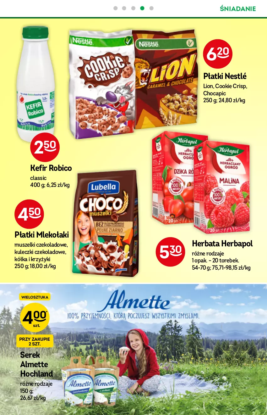 Gazetka promocyjna Żabka - ważna 01.09 do 14.09.2021 - strona 36 - produkty: Almette, BIC, Herbapol, Herbata, Hochland, Kefir, Lion, Mleko, Mus, Nestlé, Robico, Ser, Serek