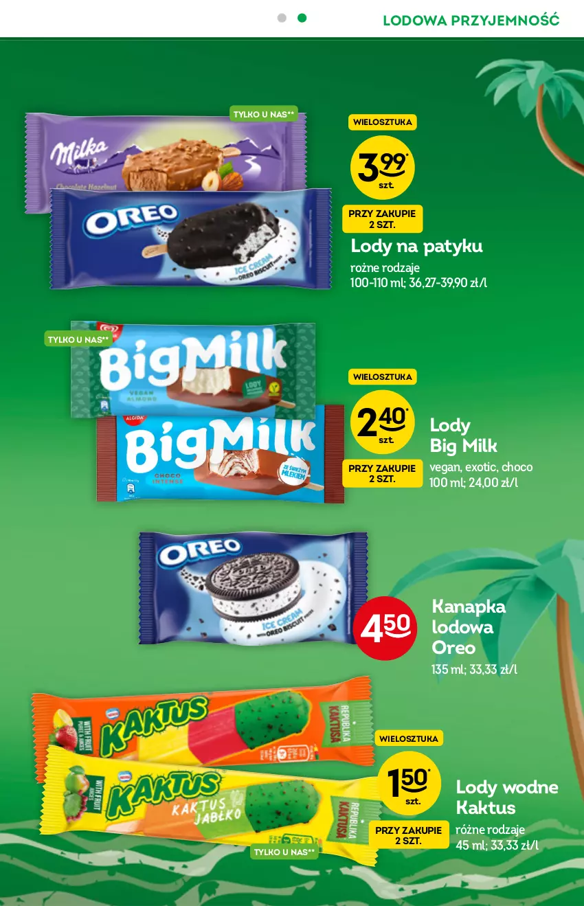 Gazetka promocyjna Żabka - ważna 01.09 do 14.09.2021 - strona 49 - produkty: Big Milk, Kaktus, Lody, O nas, Oreo