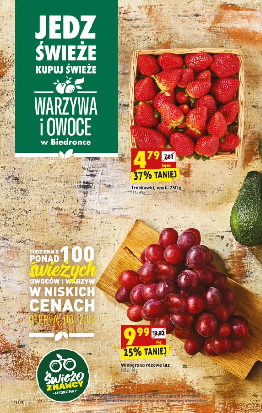 Gazetka promocyjna Biedronka - W tym tygodniu - ważna 31.01 do 05.02.2022 - strona 12 - produkty: Dron, Fa, Feta, Truskawki, Warzywa, Wino