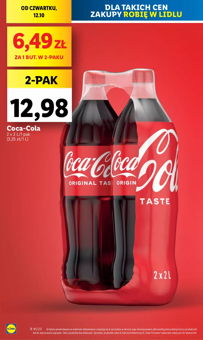 Gazetka promocyjna Lidl - GAZETKA - ważna 12.10 do 14.10.2023 - strona 10 - produkty: Coca-Cola