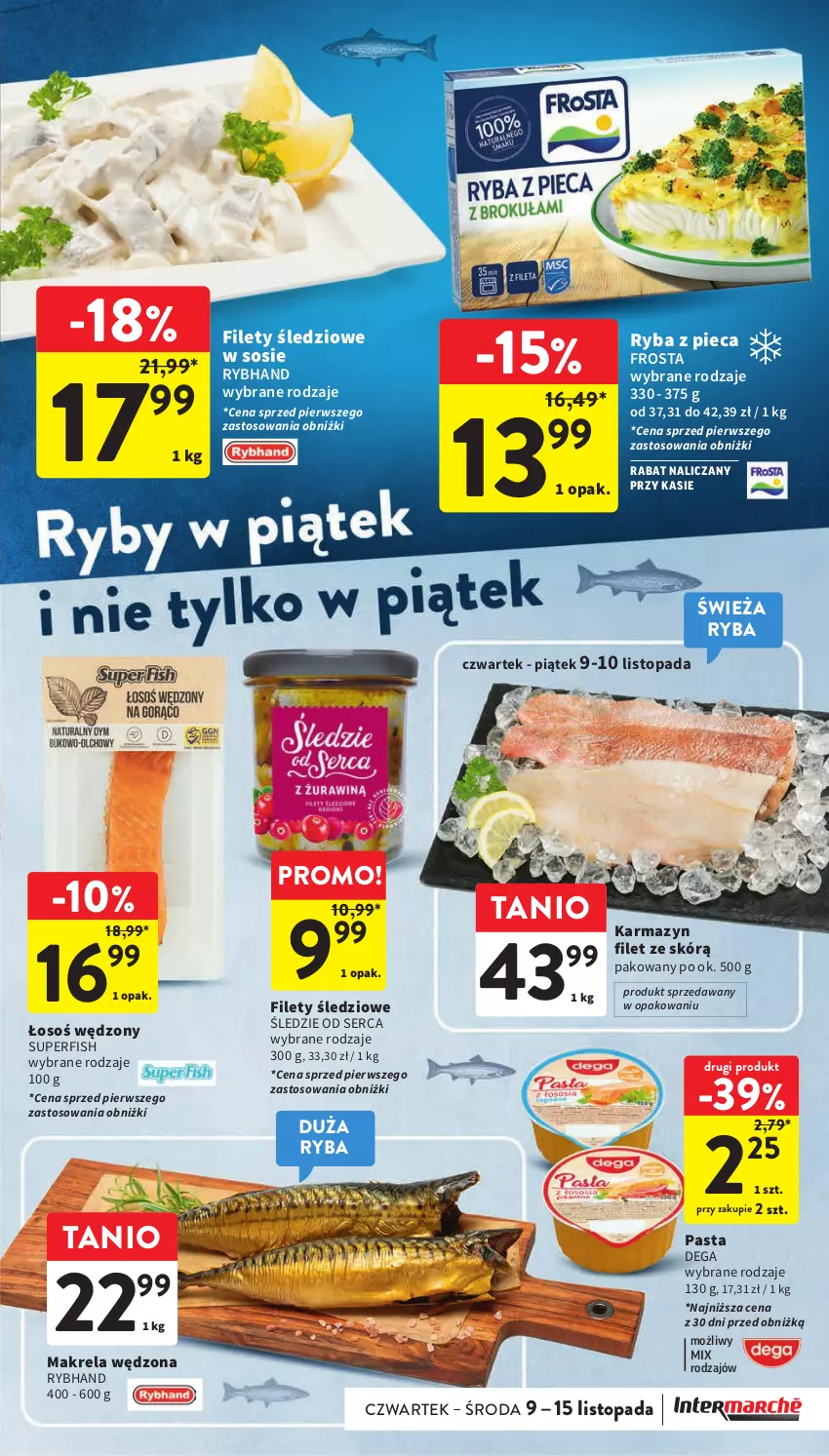 Gazetka promocyjna Intermarche - Gazetka Intermarche - ważna 09.11 do 15.11.2023 - strona 23 - produkty: Dega, Frosta, Piec, Ryba, Ser, Sos, Top