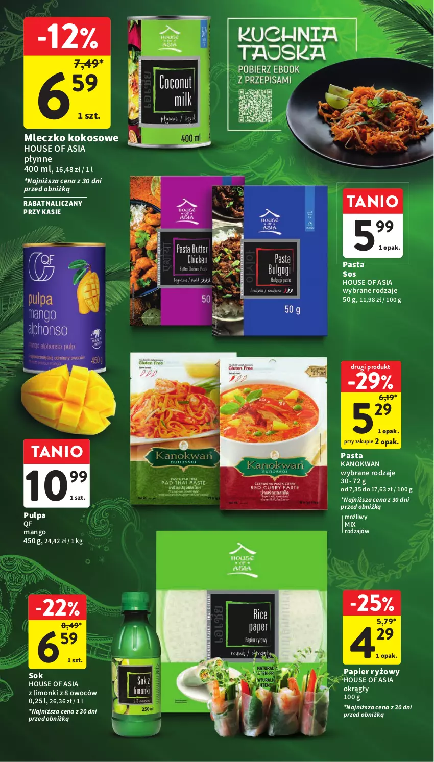 Gazetka promocyjna Intermarche - Gazetka Intermarche - ważna 09.11 do 15.11.2023 - strona 34 - produkty: House of Asia, Kokos, Mango, Mleczko, Papier, Papier ryżowy, Ryż, Sok, Sos