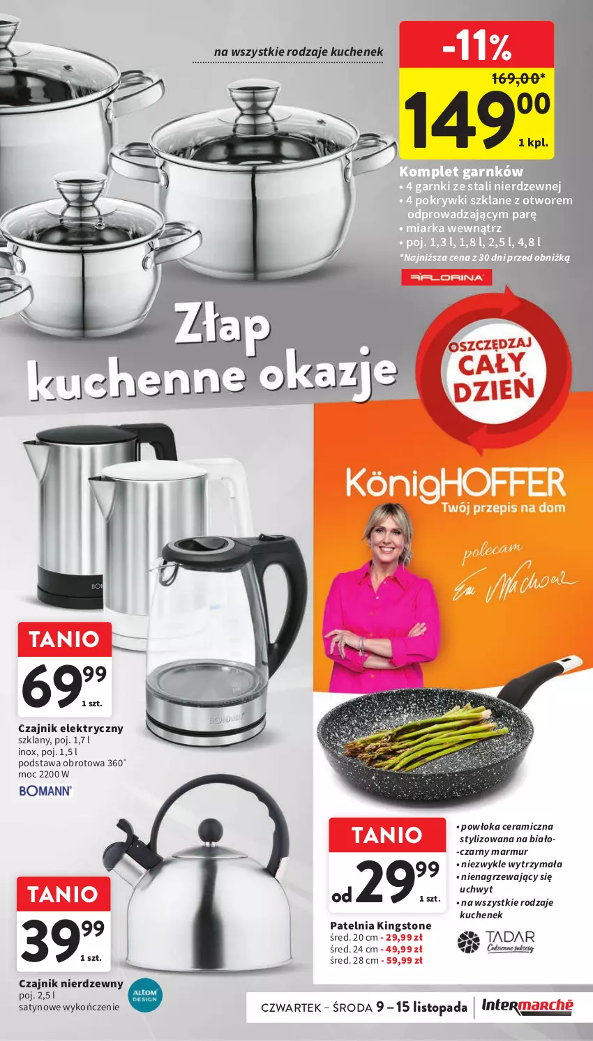 Gazetka promocyjna Intermarche - Gazetka Intermarche - ważna 09.11 do 15.11.2023 - strona 41 - produkty: Czajnik, Czajnik elektryczny, Miarka, Patelnia, Top