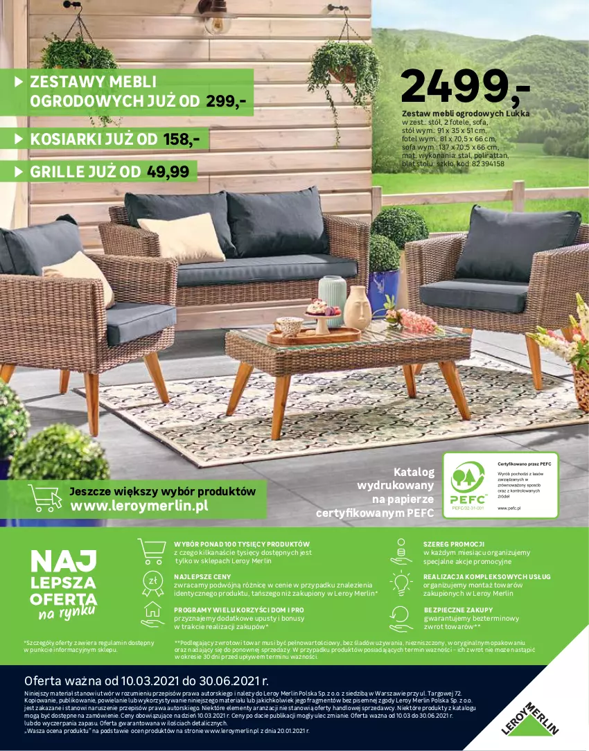 Gazetka promocyjna Leroy Merlin - Katalog ogród 2021 - ważna 04.03 do 30.06.2021 - strona 152 - produkty: Fa, Fotel, Gin, Gra, Grill, Mus, Papier, Piec, Sofa, Sprzedawcy, Stół