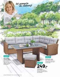 Gazetka promocyjna Leroy Merlin - Katalog ogród 2021 - Gazetka - ważna od 30.06 do 30.06.2021 - strona 54 - produkty: Sofa narożna, Puf, Stół, Sofa, Sofa 3-osobowa, Fotel, Poduszka, Meble, Fa