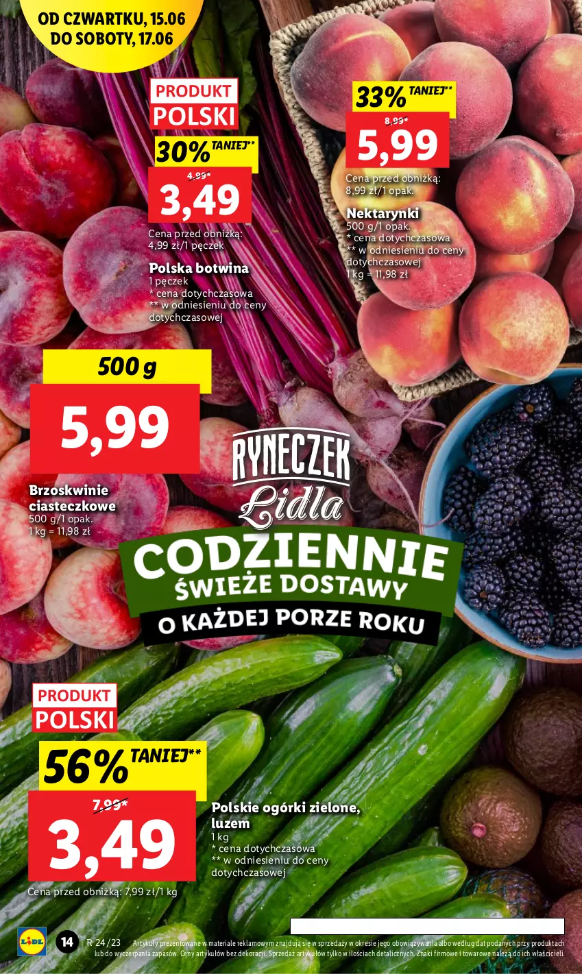 Gazetka promocyjna Lidl - GAZETKA - ważna 15.06 do 17.06.2023 - strona 18 - produkty: Brzoskwinie, Nektar