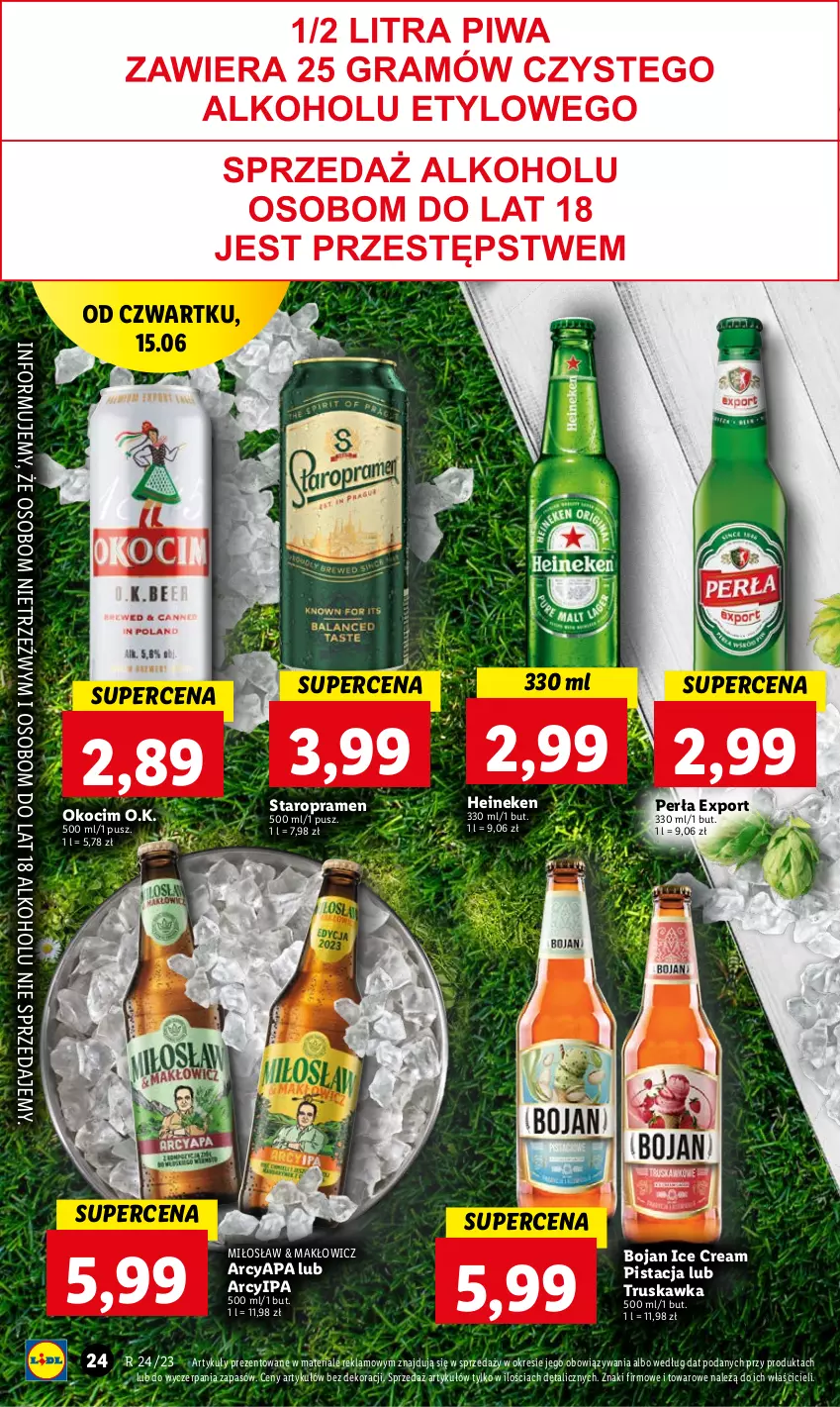 Gazetka promocyjna Lidl - GAZETKA - ważna 15.06 do 17.06.2023 - strona 32 - produkty: Heineken, Koc, Okocim, Perła, Por