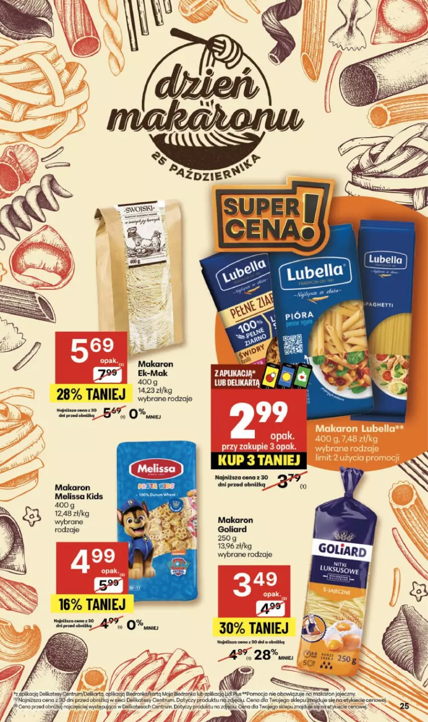 Gazetka promocyjna Delikatesy Centrum - Franczyza DC43 Czwartek - ważna 23.10 do 29.10.2025 - strona 25 - produkty: Dron, Goliard, Makaron, Rum