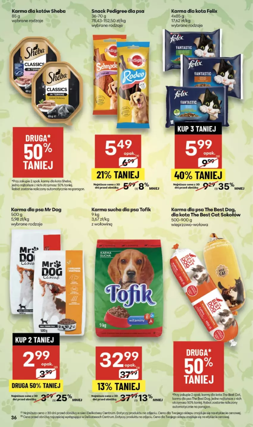 Gazetka promocyjna Delikatesy Centrum - Franczyza DC43 Czwartek - ważna 23.10 do 29.10.2025 - strona 36 - produkty: Fa, Fanta, Felix, Pedigree, Rum, Sheba, Sok, Sokołów