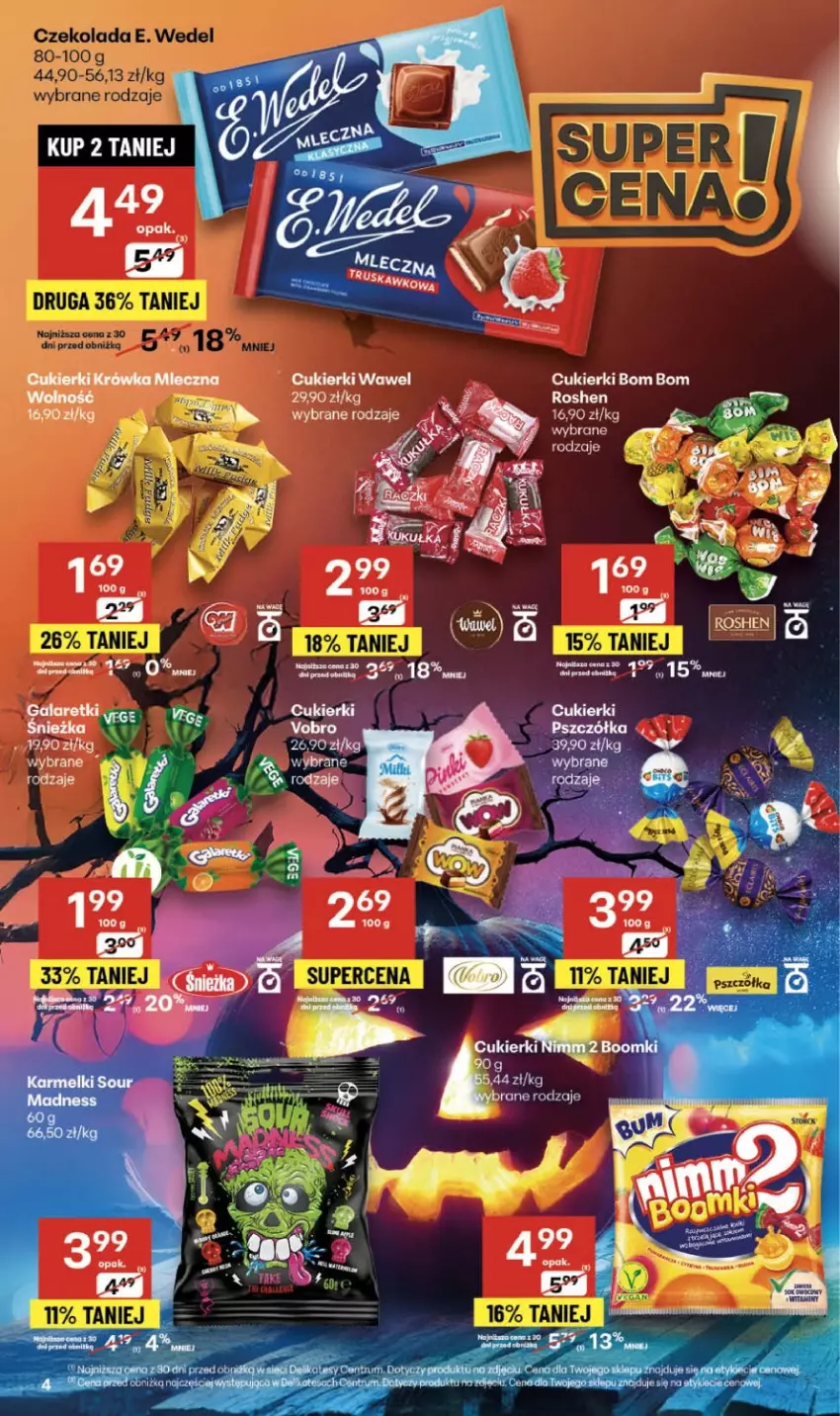 Gazetka promocyjna Delikatesy Centrum - Franczyza DC43 Czwartek - ważna 23.10 do 29.10.2025 - strona 4 - produkty: Cukier, Cukierki, Gala, Galaretki, Wawel
