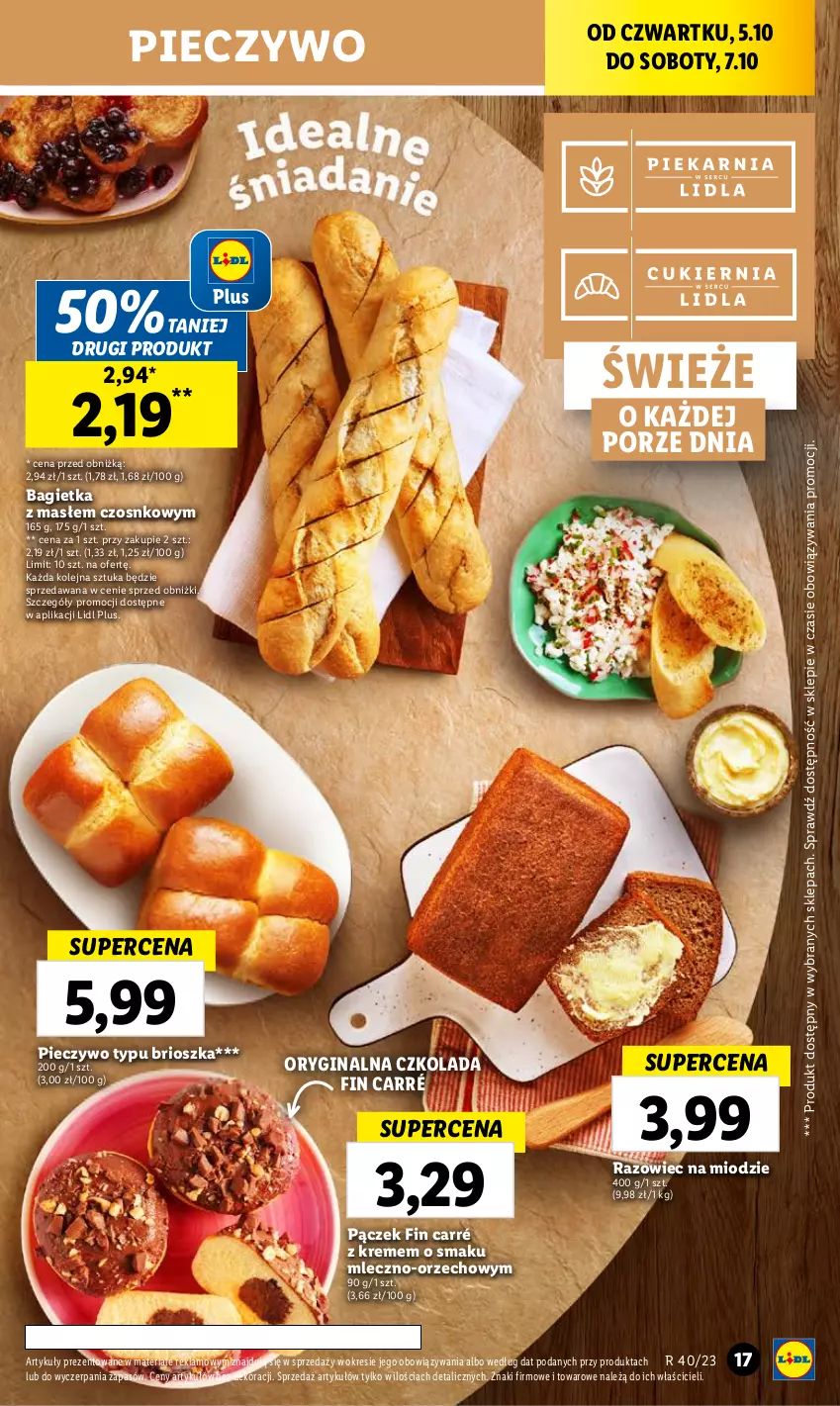 Gazetka promocyjna Lidl - GAZETKA - ważna 05.10 do 07.10.2023 - strona 25 - produkty: Bagietka, Gin, Olej, Pączek, Piec, Pieczywo, Por