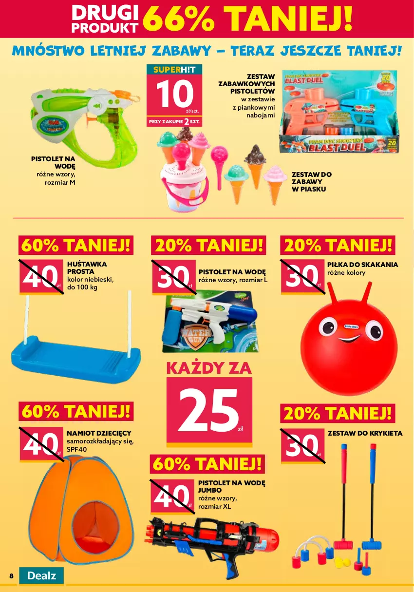 Gazetka promocyjna Dealz - NOWA GAZETKAWielkie Marki Mini Ceny - ważna 06.07 do 12.07.2022 - strona 8 - produkty: Ananas, Dzieci, Gra, Huśtawka, Lampa, Namiot, Pistolet, Sok, Tera