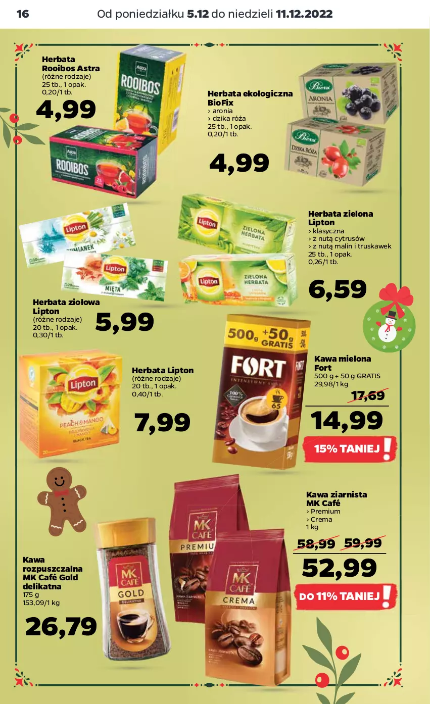 Gazetka promocyjna Netto - Artykuły spożywcze - ważna 05.12 do 11.12.2022 - strona 16 - produkty: Aronia, Dzika róża, Gra, Herbata, Kawa, Kawa mielona, Kawa rozpuszczalna, Kawa ziarnista, Lipton, Róża