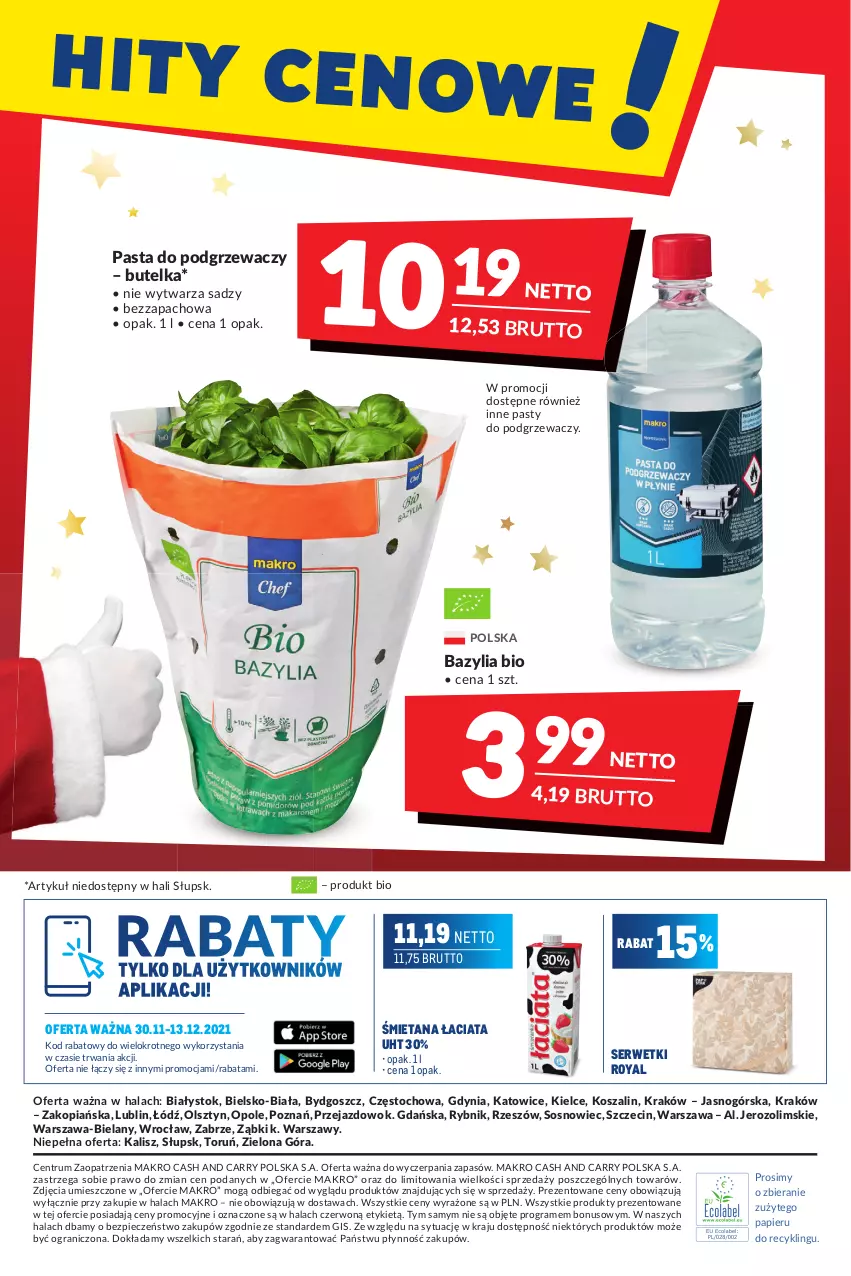 Gazetka promocyjna Makro - [Oferta promocyjna] Artykuły spożywcze i przemysłowe - ważna 30.11 do 13.12.2021 - strona 24 - produkty: Bazyl, Bazylia, Gra, Kosz, Papier, Piec, Rum, Ser, Serwetki, Sos, Szal