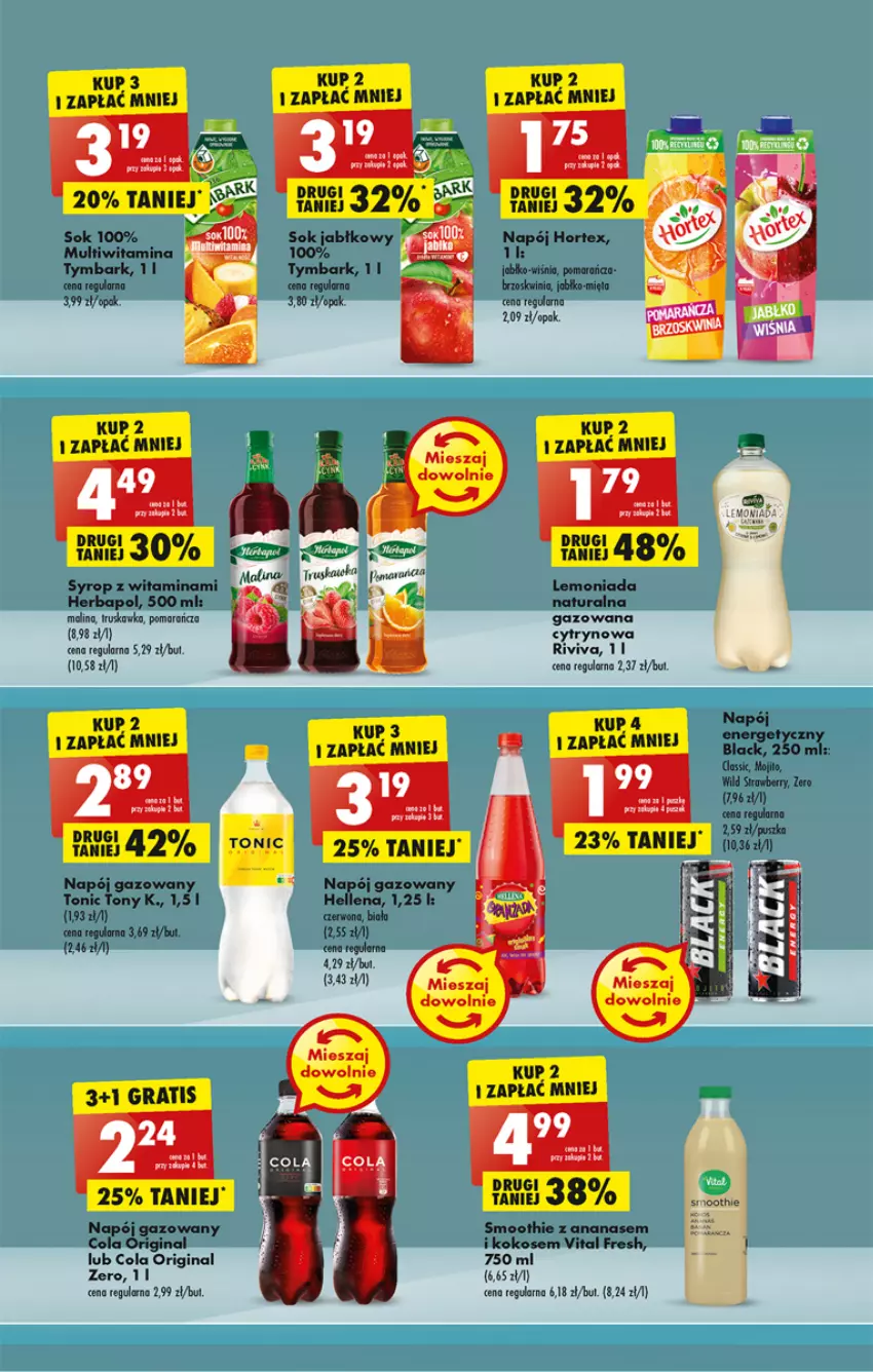 Gazetka promocyjna Biedronka - ważna 11.07 do 16.07.2022 - strona 35 - produkty: Ananas, Gin, Gra, Hellena, Herbapol, Hortex, Jabłka, Kokos, Lack, Lemoniada, Mięta, Napój, Napój gazowany, Smoothie, Sok, Tymbark