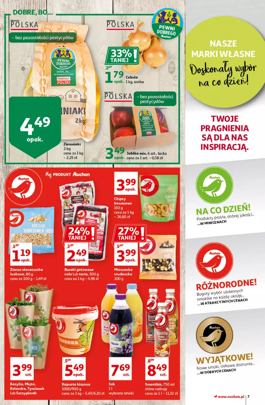 Gazetka promocyjna Auchan - Magic Birds Hipermarkety - ważna 15.04 do 21.04.2021 - strona 7 - produkty: Cebula, Jabłka, Siatka, Ziemniaki