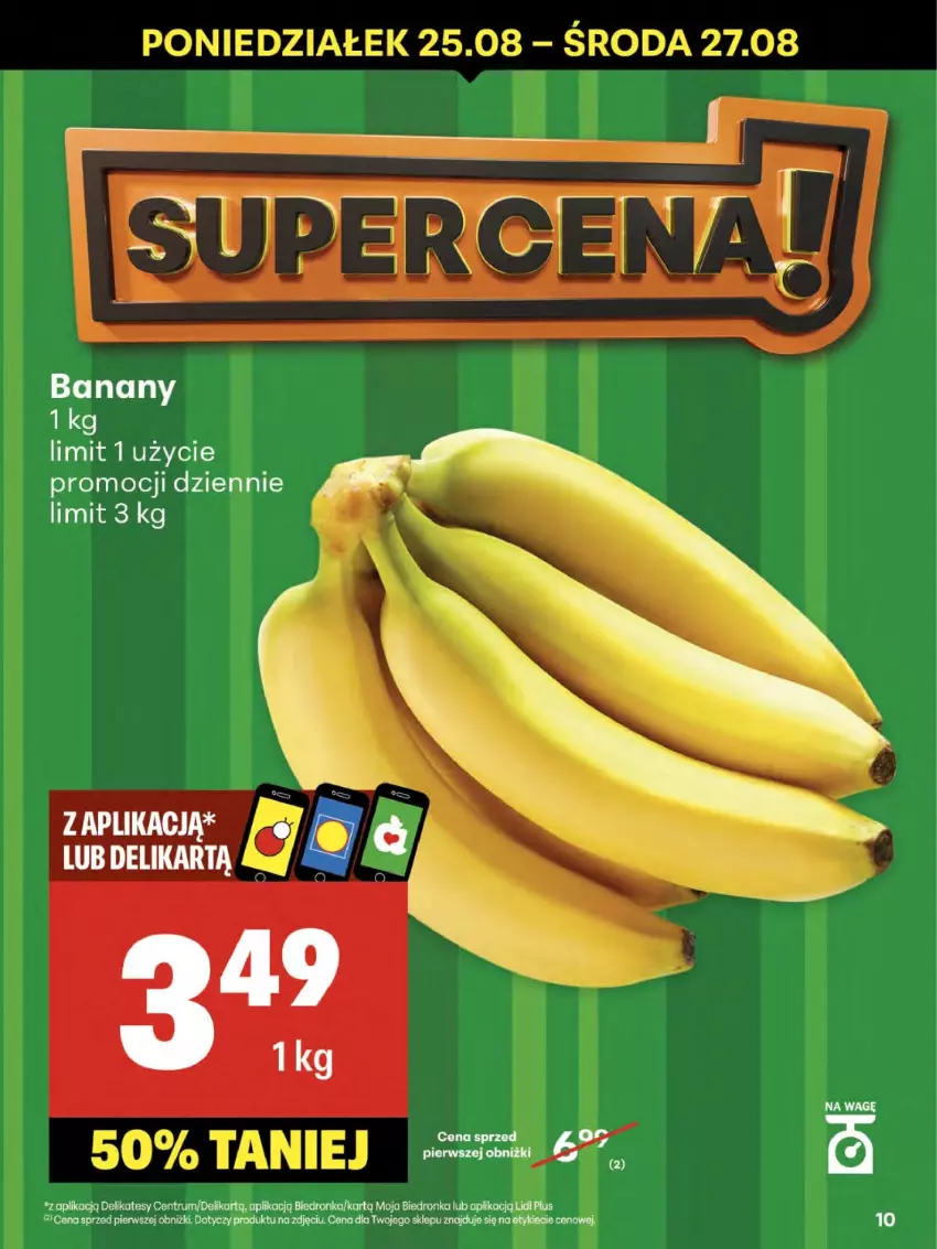 Gazetka promocyjna Delikatesy Centrum - Franczyza DC34 Czwartek - ważna 21.08 do 27.08.2025 - strona 10 - produkty: Banany