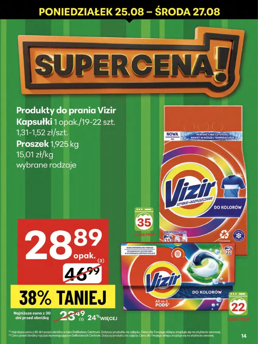 Gazetka promocyjna Delikatesy Centrum - Franczyza DC34 Czwartek - ważna 21.08 do 27.08.2025 - strona 14 - produkty: Rum, Vizir