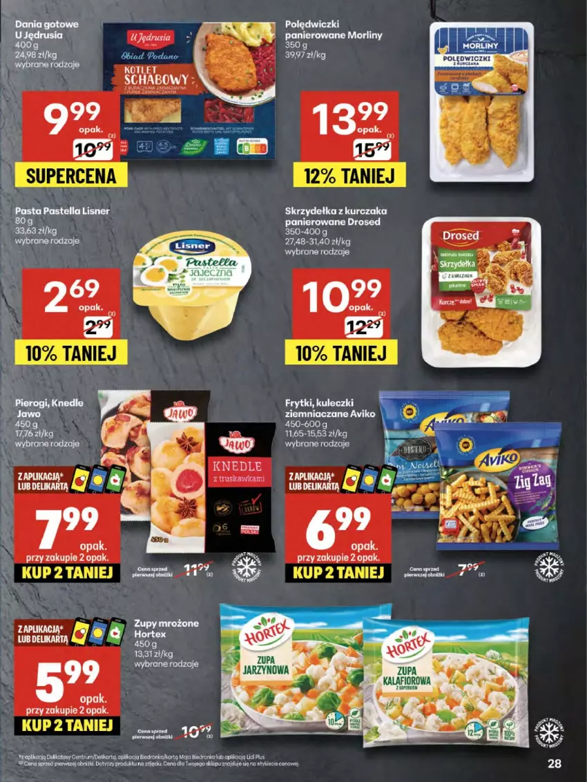Gazetka promocyjna Delikatesy Centrum - Franczyza DC34 Czwartek - ważna 21.08 do 27.08.2025 - strona 28 - produkty: Dron, Frytki, Knedle, Koc, Kurczak, LG, Morliny, Rum, Skrzydełka z kurczaka