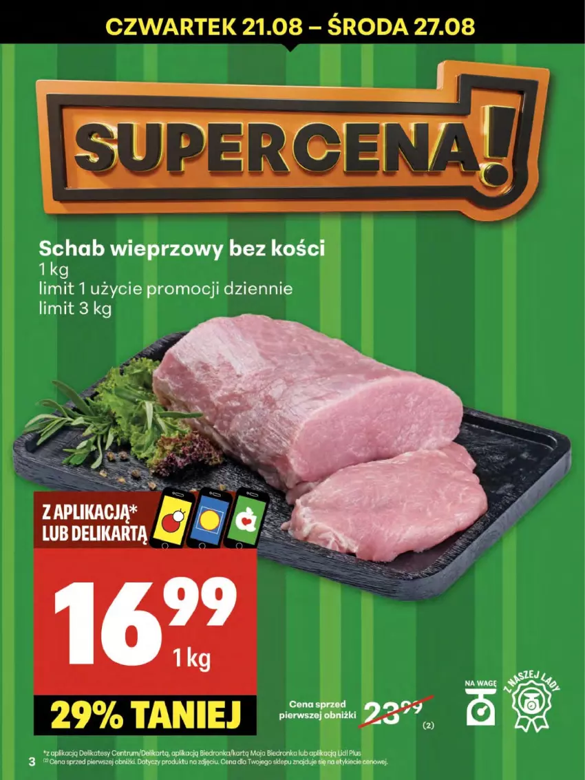 Gazetka promocyjna Delikatesy Centrum - Franczyza DC34 Czwartek - ważna 21.08 do 27.08.2025 - strona 3 - produkty: Dron, LG, Rum, Schab wieprzowy
