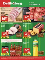 Gazetka promocyjna Delikatesy Centrum - Franczyza DC34 Czwartek - Gazetka - ważna od 27.08 do 27.08.2025 - strona 1 - produkty: Piwa, Piwo, Piec, Kurczak, Kujawski, Ser, Rum, Koc, Gra, Rama, Kurczak gotowany, Tran, Warka, Dron, Tarczyński, Gouda, Orka, Pomidory