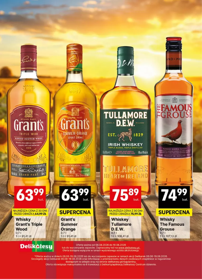 Gazetka promocyjna Delikatesy Centrum - Delibarek DC32-DC33 - ważna 06.08 do 19.08.2026 - strona 19 - produkty: Fa, Gra, Grant's, Whiskey, Whisky