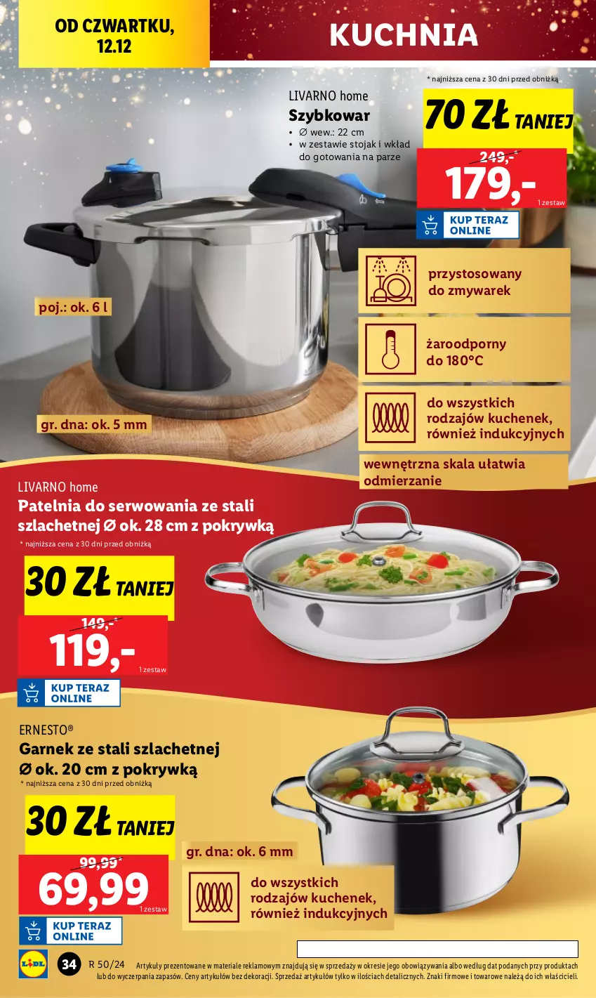 Gazetka promocyjna Lidl - GAZETKA - ważna 09.12 do 15.12.2024 - strona 36 - produkty: Garnek, Ivar, Kuchnia, Patelnia, Por, Ser, Stojak, Szybkowar