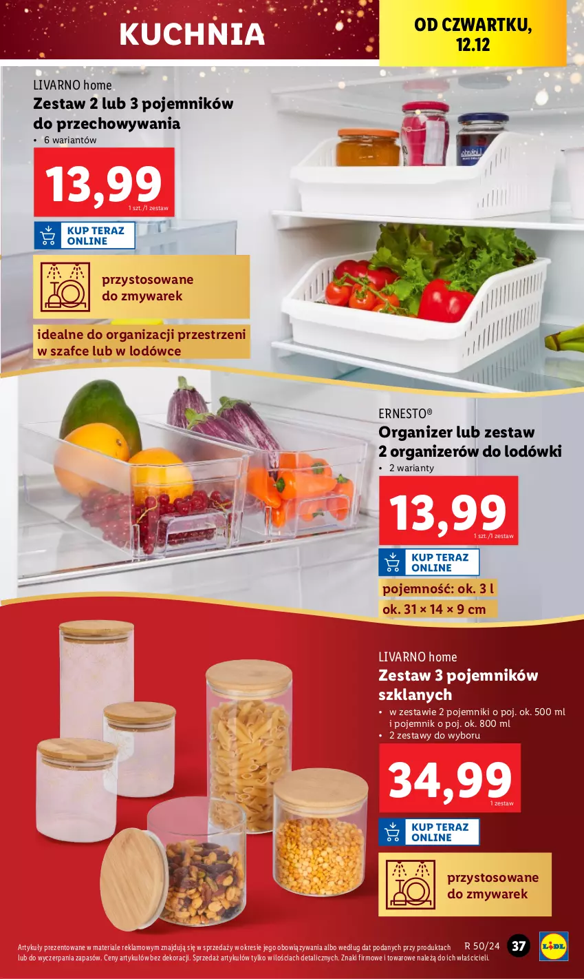 Gazetka promocyjna Lidl - GAZETKA - ważna 09.12 do 15.12.2024 - strona 39 - produkty: Ivar, Kuchnia, Organizer, Pojemnik