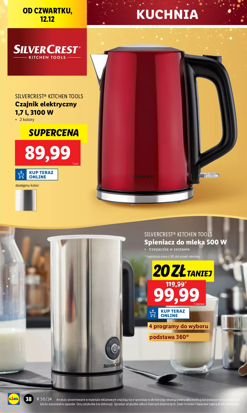 Gazetka promocyjna Lidl - GAZETKA - ważna 09.12 do 15.12.2024 - strona 40 - produkty: Czajnik, Czajnik elektryczny, Gra, Kuchnia, Silvercrest, Trzepaczka