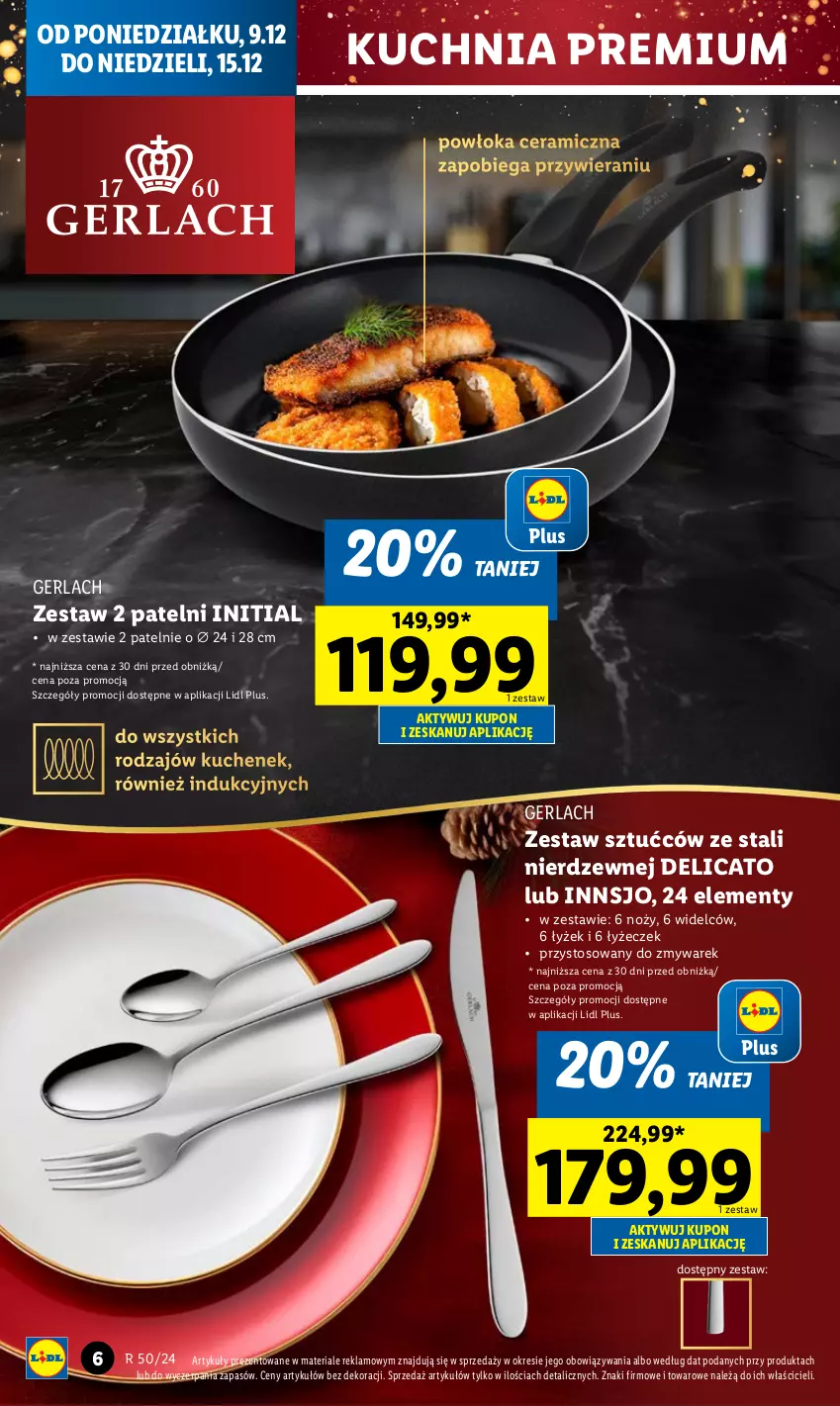 Gazetka promocyjna Lidl - GAZETKA - ważna 09.12 do 15.12.2024 - strona 6 - produkty: Kuchnia, Noż, Zestaw sztućców