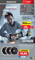 Gazetka promocyjna Lidl - GAZETKA - Gazetka - ważna od 15.12 do 15.12.2024 - strona 45 - produkty: Parkside, Ser, Walizka, Szlifierka kątowa, Szlifierka, Akumulator