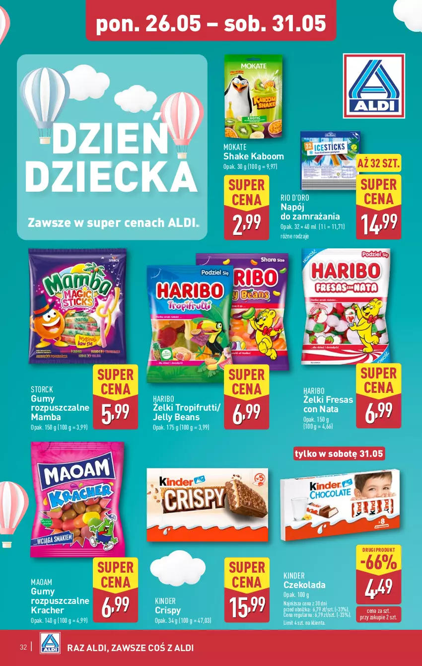 Gazetka promocyjna Aldi - Oferta weekendowa - ważna 29.05 do 31.05.2025 - strona 8 - produkty: Czekolada, Haribo, Jelly beans, Kinder, Mamba, Napój