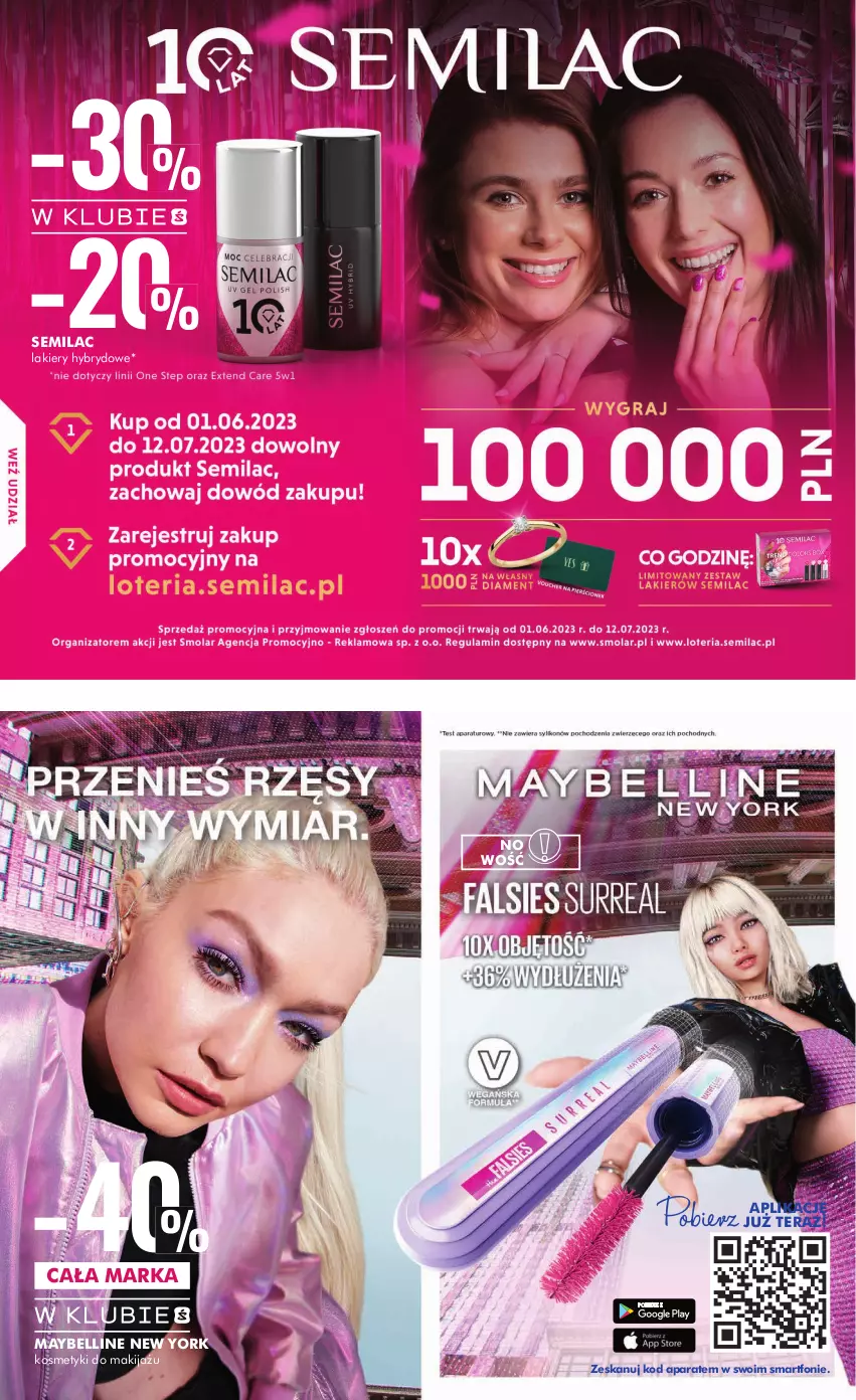 Gazetka promocyjna Super Pharm - Gazetka - ważna 01.06 do 14.06.2023 - strona 19 - produkty: Bell, Lakier, Makijaż, Maybelline, Smartfon, Tera