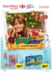 Gazetka promocyjna Carrefour - Gazetka Zabawki - Gazetka - ważna od 26.11 do 26.11.2022 - strona 1 - produkty: LEGO, Barbie, Tęczowa syrenka, LEGO City, Klocki, Lalka